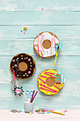 Small, handmade, doughnut pinboards