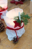 Homemade decoration from paper bags