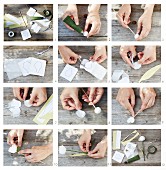 Instructions for making paper tulips