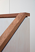 Modern wooden staircase handrail