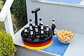 Bottle carrier in German colours for football night