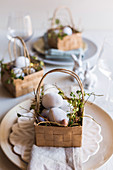 Hand-made paper Easter baskets