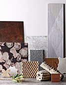 Different floor coverings in gray and natural tones