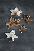 Origami maple leaves