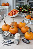 Decorating pumpkins