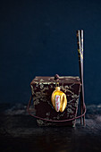 Silk takeout box with chopsticks (festive)