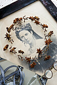 DIY wreath made from fragrant cloves and star anise