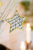 DIY paper stars as a Christmas tree ornaments