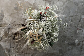 Bouquet of baby's breath and dried barley ears