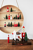 DIY Christmas arrangement made from building blocks