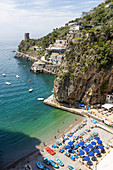 Spiaggia Grande, Praiano, Amalfiküste, Kampanien, Italien