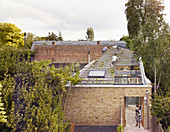 Elevated view of green roof