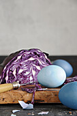 Red cabbage for colouring Easter eggs