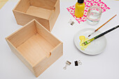 Painting mini wooden drawers