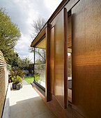 Extension with copper cladding and glazing