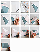 Instructions for making paper envelopes for cards and vouchers