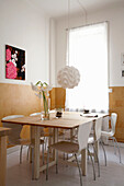 Dining room of 20th century Stockholm apartment