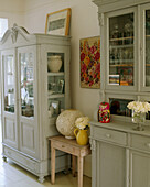 Traditional kitchen, period style dresser and display cabinet