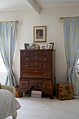 Antique wooden chest of drawers in Arundel bedroom, West Sussex