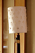 Personalised lampshade in Brighton home, UK