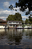 Houseboat in Richmond upon Thames, England, UK