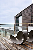 Seaview from luxury hotel in Mawgan Porth, Cornwall, UK