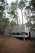 Modernes Betonhaus in einem Waldgebiet in Argentinien