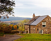 Stone exterior of country cottage