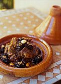 Moroccan Lamb tagine with prunes and almonds