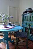 Painted furniture in a kitchen dining room