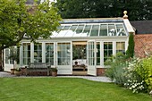View on conservatory in garden setting