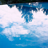 Reflection of the sky in a swimming pool