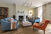 Upholstered furniture in Georgian Grade II listed Surrey home UK