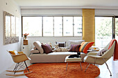Retro style living room in Sydney apartment Australia