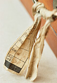 Chinesischer Stoff-Kofferanhänger, Detailaufnahme