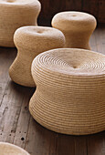 Collection of rattan stools
