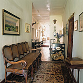 Hallway with seating