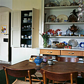 Breakfast room with pine dresser and 1950's Danish dining table and chairs
