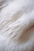 Close up of white blanket