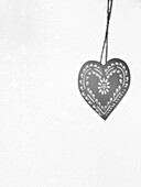Metallic love heart shaped