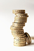 Stack of pound coins