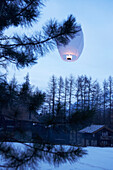 Chinese lantern in woodland of Zermatt, Valais, Switzerland