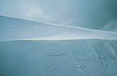 Winter landscape of snow covered mountain ridge