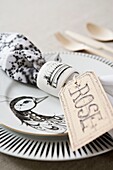 Personalised place setting in London home