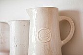 Ceramic vintage jugs in Brighton home East Sussex England UK