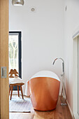 Freestanding bath with mixer tap in Devon new build  UK