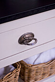 Silver elegant drawer knob close-up