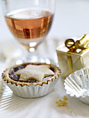 Mince pie and rose