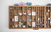 Type tray used as wall storage