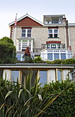 Low angle view of Dartmouth home, Devon, UK